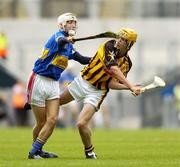13 August 2006; John Mulhall, Kilkenny, in action against Niall Bergin,Tipperary. All-Ireland Minor Hurling Championship, Semi-Final, Kilkenny v Tipperary, Croke Park, Dublin. Picture credit; Damien Eagers / SPORTSFILE