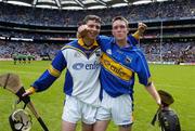 13 August 2006; Tipperary goalkeeper John Ryan, left, and Michael Cahill celebrate victory. All-Ireland Minor Hurling Championship, Semi-Final, Kilkenny v Tipperary, Croke Park, Dublin. Picture credit; Damien Eagers / SPORTSFILE