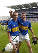 13 August 2006; Tipperary's Michael Cahill, right, and Gearoid Ryan celebrate victory. All-Ireland Minor Hurling Championship, Semi-Final, Kilkenny v Tipperary, Croke Park, Dublin. Picture credit; Damien Eagers / SPORTSFILE