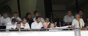 13 August 2006; Republic of Ireland manager Steve Staunton with Steven Reid, Paddy Kenny, Joe Walsh, Kevin Doyle, Stephen Elliott, Stephen Kelly, Wayne Henderson and Mick Byrne watch the games at Croker Park. Bank of Ireland All-Ireland Senior Football Championship Quarter-Final, Mayo v Laois, Croke Park, Dublin. Picture credit; Ray McManus / SPORTSFILE