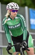 12 July 2014; Shannon McCurley, Ireland, during the Womens Omnium Elimination race during the UCI Track Cycling International Grand Prix, Velodrome, Eamonn Ceant Park, Kimmage, Dublin. Picture credit: Barry Cregg / SPORTSFILE