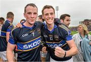 12 July 2014; Tipperary's Peter Acheson, left, and Conor Sweeney celebrate after the final whistle. GAA Football All-Ireland Senior Championship Round 3A, Laois v Tipperary, O'Moore Park, Portlaoise, Co. Laois. Picture credit: Matt Browne / SPORTSFILE