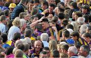 12 July 2014; Lee Chin, Wexford, celebrates with supporters after the game. GAA Hurling All-Ireland Senior Championship Round 1 Replay, Clare v Wexford, Wexford Park, Wexford. Picture credit: Dáire Brennan / SPORTSFILE