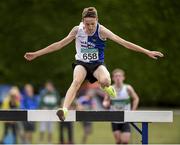 13 July 2014; Matthew Molloy from Tullamore Harriers AC, Co. Offaly, on his way to winning the Boys under-17 3000m steeplechase. GloHealth Juvenile Track and Field Championships, Tullamore Harriers AC, Tullamore, Co. Offaly. Picture credit: Matt Browne / SPORTSFILE