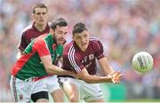 13 July 2014; Damien Comer, Galway, in action against Kevin McLoughlin, Mayo. Connacht GAA Football Senior Championship Final, Mayo v Galway, Elverys MacHale Park, Castlebar, Co. Mayo. Picture credit: Ray Ryan / SPORTSFILE