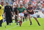 13 July 2014; Andy Moran, Mayo, in action against Aonghus Tierney, Galway. Connacht GAA Football Senior Championship Final, Mayo v Galway, Elverys MacHale Park, Castlebar, Co. Mayo. Picture credit: Ray Ryan / SPORTSFILE