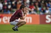 13 July 2014; Galway's Shane Walsh, who missed a second half penalty, during the final minutes of the game. Connacht GAA Football Senior Championship Final, Mayo v Galway, Elverys MacHale Park, Castlebar, Co. Mayo. Picture credit: Pat Murphy / SPORTSFILE