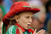 13 July 2014; A young Mayo fan during the second half. Connacht GAA Football Senior Championship Final, Mayo v Galway, Elverys MacHale Park, Castlebar, Co. Mayo. Picture credit: Pat Murphy / SPORTSFILE