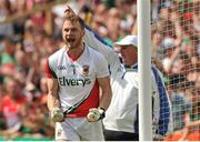 13 July 2014;  Mayo goalie Robert Hennelly celebrates after saving a penalty from Shane Walsh, Galway. Connacht GAA Football Senior Championship Final, Mayo v Galway, Elverys MacHale Park, Castlebar, Co. Mayo. Picture credit: Ray Ryan / SPORTSFILE