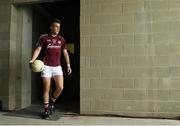 13 July 2014; Galway captain Paul Conroy leads his team out from their dressing room for the start of the game. Connacht GAA Football Senior Championship Final, Mayo v Galway, Elverys MacHale Park, Castlebar, Co. Mayo. Picture credit: David Maher / SPORTSFILE