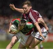 13 July 2014; Cillian O'Connor, Mayo, in action against Donal O'Neill, Galway. Connacht GAA Football Senior Championship Final, Mayo v Galway, Elverys MacHale Park, Castlebar, Co. Mayo.. Picture credit: David Maher / SPORTSFILE