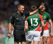13 July 2014; Referee Rory Hickey. Connacht GAA Football Senior Championship Final, Mayo v Galway, Elverys MacHale Park, Castlebar, Co. Mayo. Picture credit: David Maher / SPORTSFILE