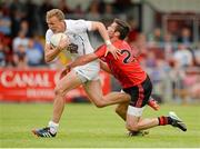 13 July 2014; Tommy Moolick, Kildare, in action against Conor Toner, Down. GAA Football All-Ireland Senior Championship Round 2B, Down v Kildare, Páirc Esler, Newry, Co. Down. Picture credit: Piaras Ó Mídheach / SPORTSFILE