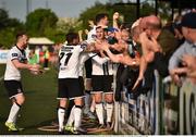29 May 2016; Patrick McEleney of Dundalk is congratulated by team-mates and fans after scoring his side's 3rd goal in the SSE Airtricity League Premier Division match between Dundalk and Wexford Youths at Oriel Park, Dundalk, Co. Louth. Photo by Sportsfile