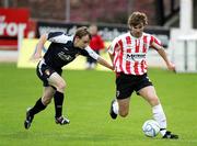 13 August 2006; Pat McCourt, Derry City, in action against Stephen Quigley, St Patrick's Athletic. eircom League Premier Division, Derry City v St. Patrick's Athletic, Brandywell, Derry. Picture credit; Oliver McVeigh  / SPORTSFILE