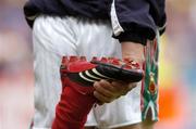 13 August 2006; A Mayo substitute wearing football boots with blades. Bank of Ireland All-Ireland Senior Football Championship Quarter-Final, Mayo v Laois, Croke Park, Dublin. Picture credit; Damien Eagers / SPORTSFILE