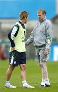 15 August 2006; Republic of Ireland manager Steve Staunton, right, with Kevin Doyle, during squad training. Lansdowne Road, Dublin. Picture credit; David Maher / SPORTSFILE