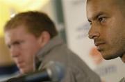 15 August 2006; Republic of Ireland captain Steven Reid, right, with his manager Steve Staunton, during a press conference ahead of their International Friendly game against Holland. Lansdowne Road, Dublin. Picture credit; David Maher / SPORTSFILE