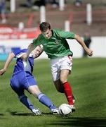 19 August 2006; Kyle Neil, Glentoran, in action against Paddy Quinn, Newry City. CIS Insurance Cup, Glentoran v Newry City, The Oval, Belfast, Co. Antrim. Picture credit: Russell Pritchard / SPORTSFILE