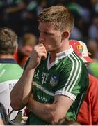 13 July 2014; Kevin Downes, Limerick, reacts after defeat to Cork. Munster GAA Hurling Senior Championship Final, Cork v Limerick, Pairc Uí Chaoimh, Cork. Picture credit: Diarmuid Greene / SPORTSFILE