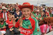 13 July 2014; Mayo supporter Avril McLoughlin, from Mulranney, Co. Mayo. Connacht GAA Football Senior Championship Final, Mayo v Galway, Elverys MacHale Park, Castlebar, Co. Mayo. Picture credit: Ray Ryan / SPORTSFILE