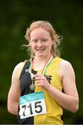 13 July 2014; Sarah Kate Lacey, from Kilkenny City Harriers AC, who won the girls under-19 100m. GloHealth Juvenile Track and Field Championships, Tullamore Harriers AC, Tullamore, Co. Offaly. Picture credit: Matt Browne / SPORTSFILE
