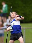 13 July 2014; Dylan Kearns from Finn Valley AC, Co. Donegal, who came 2nd in the boys under-16 javelin. GloHealth Juvenile Track and Field Championships, Tullamore Harriers AC, Tullamore, Co. Offaly. Picture credit: Matt Browne / SPORTSFILE