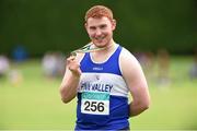 13 July 2014; John Kelly, from Finn Valley AC, Co. Donegal, who won gold in the boys under-19 discus. GloHealth Juvenile Track and Field Championships, Tullamore Harriers AC, Tullamore, Co. Offaly. Picture credit: Matt Browne / SPORTSFILE