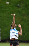 13 July 2014; Anu Awonusi, from St Laurence O' Toole AC, Co. Carlow, who won gold in the boys under-18 shot putt. GloHealth Juvenile Track and Field Championships, Tullamore Harriers AC, Tullamore, Co. Offaly. Picture credit: Matt Browne / SPORTSFILE