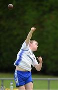 13 July 2014; John Joe Kelly, from Brow Rangers AC, Co Kilkenny, in action during the boys under-18 shot putt. GloHealth Juvenile Track and Field Championships, Tullamore Harriers AC, Tullamore, Co. Offaly. Picture credit: Matt Browne / SPORTSFILE