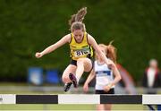 13 July 2014; Toni Moore from Omagh Harriers AC, Co. Tyrone, on her way to winning the Girls under-17 2000m steeplechase. GloHealth Juvenile Track and Field Championships, Tullamore Harriers AC, Tullamore, Co. Offaly. Picture credit: Matt Browne / SPORTSFILE