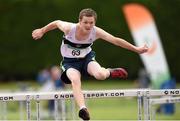 13 July 2014; Max Carey from Donore Harriers AC, Co. Dublin, who won the boys under-15 hurdles. GloHealth Juvenile Track and Field Championships, Tullamore Harriers AC, Tullamore, Co. Offaly. Picture credit: Matt Browne / SPORTSFILE