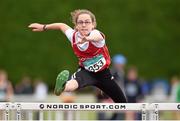13 July 2014; Ellen Lynch from Dooneen AC, Co. Limerick, who came second in the girls under-13 60m hurdles. GloHealth Juvenile Track and Field Championships, Tullamore Harriers AC, Tullamore, Co. Offaly. Picture credit: Matt Browne / SPORTSFILE