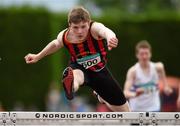 13 July 2014; Daniel Ryan from Moycarkey Coolcroo AC, Co. Tipperary on his way to winning the boys under-16 100m hurdles. GloHealth Juvenile Track and Field Championships, Tullamore Harriers AC, Tullamore, Co. Offaly. Picture credit: Matt Browne / SPORTSFILE