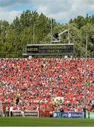 13 July 2014; A general view of the attendance displayed on the scoreboard during the game. Munster GAA Hurling Senior Championship Final, Cork v Limerick, Pairc Uí Chaoimh, Cork. Picture credit: Diarmuid Greene / SPORTSFILE