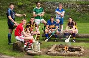 16 July 2014; In attendance at the launch of 2014 GAA Hurling Championship All-Ireland Series are, from left, Alan Nolan, Dublin, Lorcan McLoughlin, Cork, Lester Ryan, Kilkenny, Paudie O'Brien, Limerick, Patrick Maher, Tipperary, Paraic Mahony, Waterford, and Eanna Martin, Wexford. Craggaunowen, Co. Clare. Picture credit: Brendan Moran / SPORTSFILE