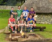 16 July 2014; In attendance at the launch of 2014 GAA Hurling Championship All-Ireland Series are, clockwise, from back left, Alan Nolan, Dublin, Paudie O'Brien, Limerick, Paraic Mahony, Waterford, Eanna Martin, Wexford, Patrick Maher, Tipperary, Lester Ryan, Kilkenny, Lorcan McLoughlin, Cork. Craggaunowen, Co. Clare. Picture credit: Brendan Moran / SPORTSFILE