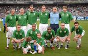 16 August 2006; The Republic of Ireland team with Mascots at the International Friendly, Republic of Ireland v Netherlands, Lansdowne Road, Dublin. Picture credit; David Maher / SPORTSFILE