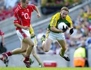 20 August 2006; Tommy Griffin, Kerry, in action against Kevin McMahon, Cork. Bank of Ireland All-Ireland Senior Football Championship Semi-Final, Kerry v Cork, Croke Park, Dublin. Picture credit: Brendan Moran / SPORTSFILE