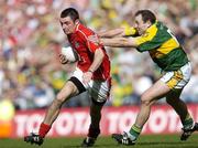 20 August 2006; Donncha O'Connor, Cork, in action against Seamus Moynihan, Kerry. Bank of Ireland All-Ireland Senior Football Championship Semi-Final, Kerry v Cork, Croke Park, Dublin. Picture credit: Brian Lawless / SPORTSFILE