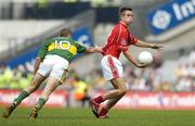 20 August 2006; Kevin McMahon, Cork, in action against Sean O'Sullivan, Kerry. Bank of Ireland All-Ireland Senior Football Championship Semi-Final, Kerry v Cork, Croke Park, Dublin. Picture credit: Brian Lawless / SPORTSFILE