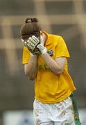 19 August 2006; Meath goalkeeper Irene Munnelly reacts after her team missed a chance of a late point. TG4 Ladies All-Ireland Senior Football Championship Quarter-Final, Galway v Meath, O'Moore Park, Portlaoise, Co. Laois. Picture credit: Brendan Moran / SPORTSFILE