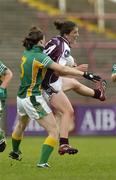 19 August 2006; Niamh Fahey, Galway, in action against Jane Burke, Meath. TG4 Ladies All-Ireland Senior Football Championship Quarter-Final, Galway v Meath, O'Moore Park, Portlaoise, Co. Laois. Picture credit: Brendan Moran / SPORTSFILE