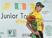 16 July 2014; Eddie Dunbar, Team Ireland, on the awards podium after Stage 2 of the 2014 International Junior Tour of Ireland. Ennis - Ennis, Co. Clare. Picture credit: Stephen McMahon / SPORTSFILE