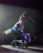 17 July 2014; Lisa Cahill, top, and Deirdre Corry of 'Spoken Dance' perform during the opening ceremony of the European Powerchair Football Nations Cup. University of Limerick, Limerick. Picture credit: Diarmuid Greene / SPORTSFILE