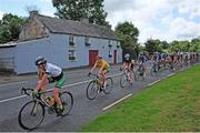 18 July 2014; Michael O'Loughlin, Team Ireland, leads the peloton during Stage 4 of the 2014 International Junior Tour of Ireland, Mountshannon - Whitegate, Co. Clare. Picture credit: Stephen McMahon / SPORTSFILE