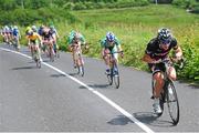 18 July 2014; Henry Cook, Munster Sensa Development Team, leads the peloton during Stage 4 of the 2014 International Junior Tour of Ireland, Mountshannon - Whitegate, Co. Clare. Picture credit: Stephen McMahon / SPORTSFILE