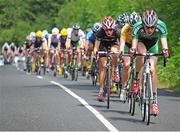 18 July 2014; Stephen Shanahan, Team Ireland, leads the peloton during Stage 4 of the 2014 International Junior Tour of Ireland, Mountshannon - Whitegate, Co. Clare. Picture credit: Stephen McMahon / SPORTSFILE