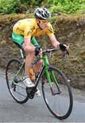 19 July 2014; Race leader Eddie Dunbar, Team Ireland, in action during Stage 5 of the 2014 International Junior Tour of Ireland, Ennis - Gallows Hill, Co. Clare. Picture credit: Stephen McMahon / SPORTSFILE