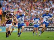 19 July 2014; Liam Óg McGovern, Wexford, in action against Shane O’Sullivan, and Shane Fives, Waterford. GAA Hurling All Ireland Senior Championship, Round 2, Waterford v Wexford, Nowlan Park, Kilkenny. Picture credit: Ray McManus / SPORTSFILE